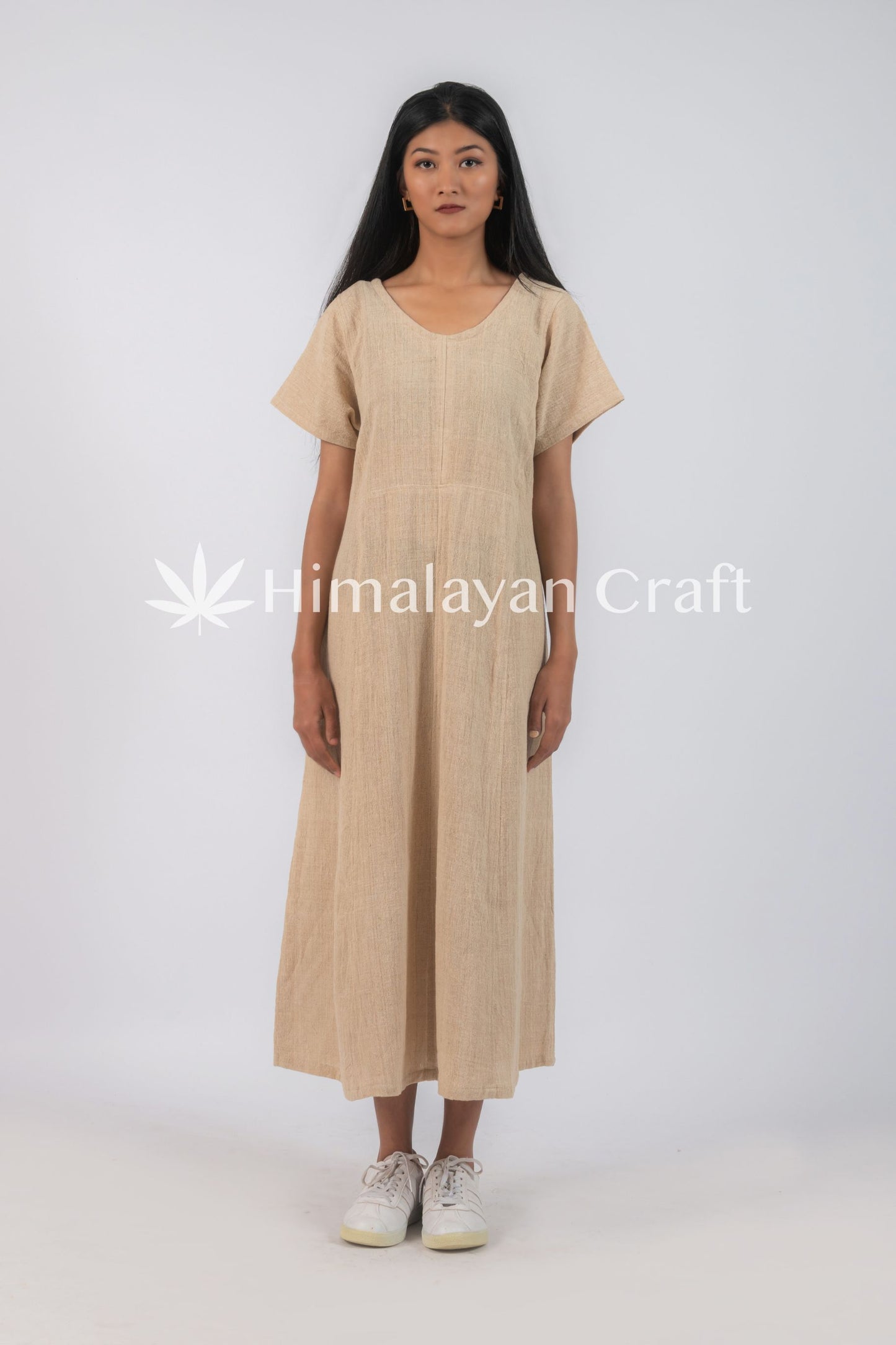 Hemp Long dress plain