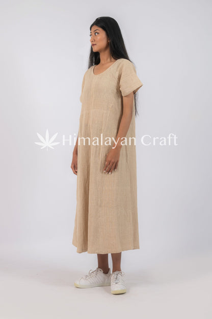 Hemp Long dress plain